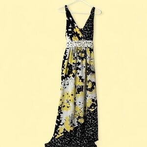 New York & Company Black and White Maxi Sundress